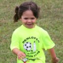 Julia runs down the field